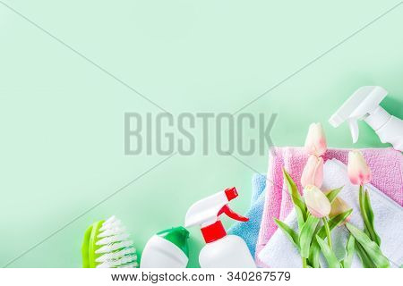 Spring Home Cleaning And Housekeeping Concept
