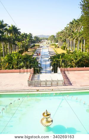 Panchkula, Haryana / India - December 03 2019: Yadavindra Gardens, Also Known As Pinjore Gardens