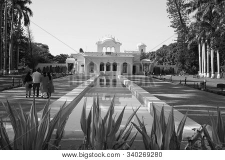 Panchkula, Haryana / India - December 03 2019: Yadavindra Gardens, Also Known As Pinjore Gardens
