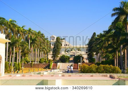 Panchkula, Haryana / India - December 03 2019: Yadavindra Gardens, Also Known As Pinjore Gardens