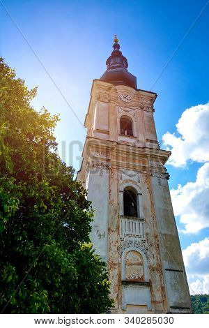 Plesivec, Slovakia, 14 May 2019: Old Gothic Church In Plesivec. Selective Focus.