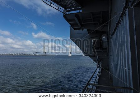 Charleston, South Carolina, United States, Novemner 2019, View From Flight Deck Of The Uss Yorktown
