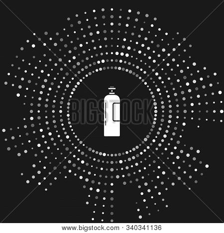 White Industrial Gas Cylinder Tank For All Inert And Mixed Inert Gases Icon Isolated On Grey Backgro