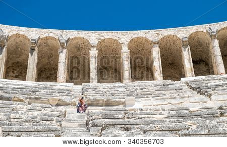 The Theatre Of Aspendos Ancient Greek City / Aspendos Amphitheater Antalya Turkey