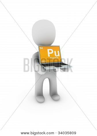 Pluton Symbol na ekranie laptopa