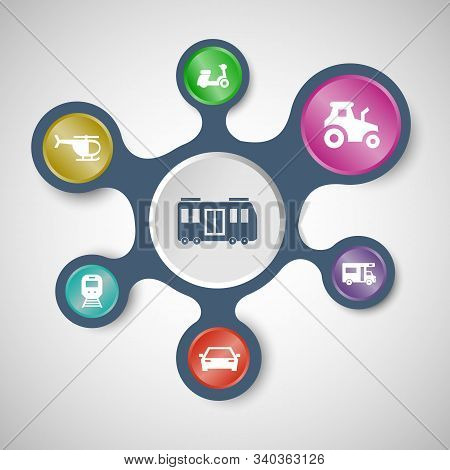 Vehicle Infographic Templates With Connected Metaballs, Stock Vector