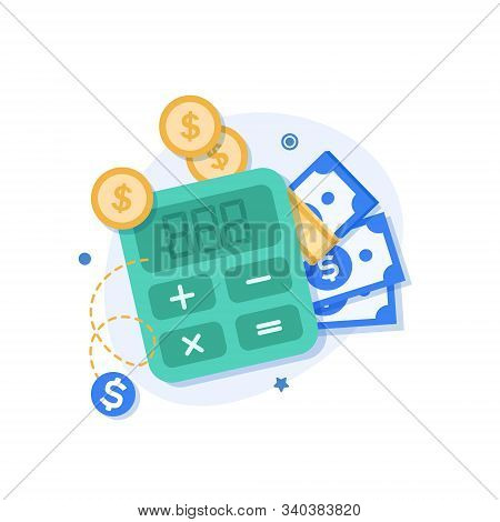 Money Dollar Bills And Coins Cash Icon. Vector Illustration For Web,flat Design Icon Vector Illustra
