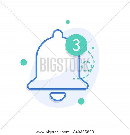 New Notification Icon. Bell Flat Illustration,flat Design Icon Vector Illustration