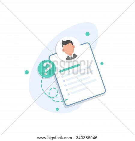 Personal Info Data, User Or Profile Card Details Symbol,flat Design Icon Vector Illustration