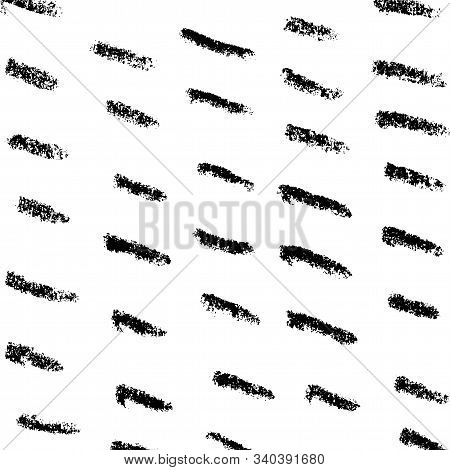 Trace Of Black Pencil On A White Background. Stylus Trace Texture. Hand Drawn Doodles, Lines, Scribb