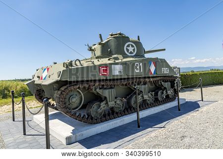 Magny, France - June 8, 2017: Memorial For Soldiers From 1st Regiment De Chasseurs De Afrique In Mag