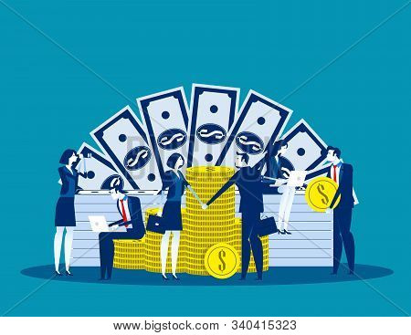Money Saving. Concept Business Vector, Financial,  Investments, Deposit.