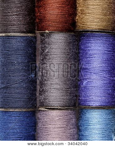bobbins of lurex thread