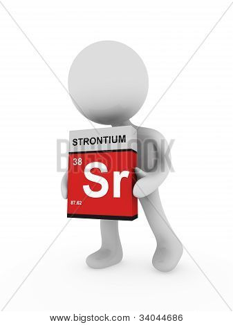 3D mężczyzna nosić pole strontu