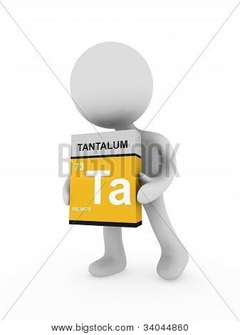 3D Man Carry A tantaal Box