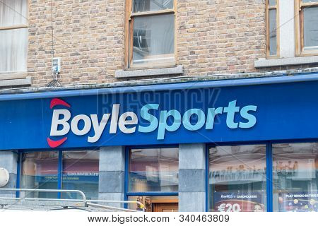 Dublin, Ireland - November 5, 2019: Sign Of Boylesports Betting And Gaming Shop In Dublin.