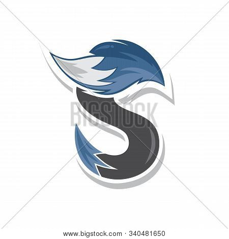 Fox Tail Fire Logo Logotype Alphabet Initial Letter Design Vector Art