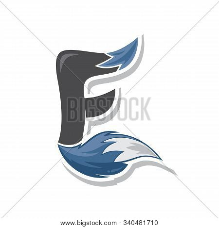 Fox Tail Fire Logo Logotype Alphabet Initial Letter Design Vector Art
