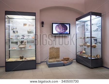 Azov, Russia - July 27, 2019: Fragment Of The Exposition Of The Azov Historical And Archaeological A