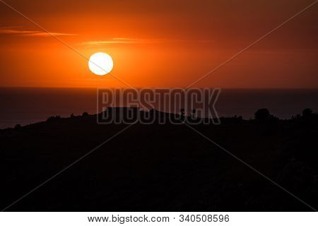 Colorful Sunset Above Sea - Himara Region, Albania