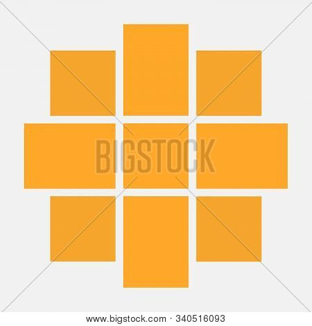 9 Images Or Photos Collage Isolated On White Background Stock Vector Illustration For Demonstrate Fa