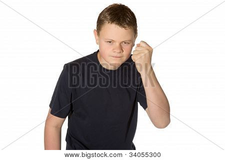 Angry Young Man agitando il pugno