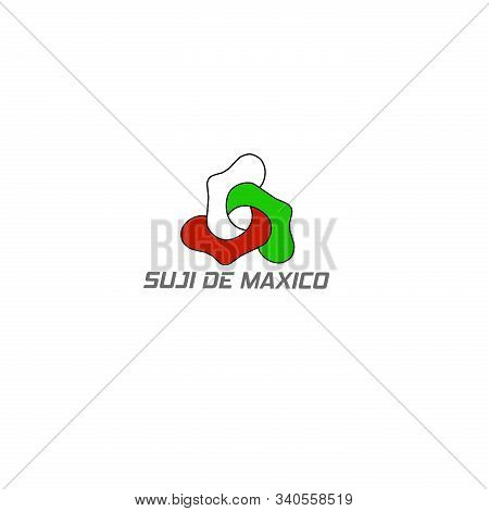 Simple Design Of Logo With Icon Red, Green, White.