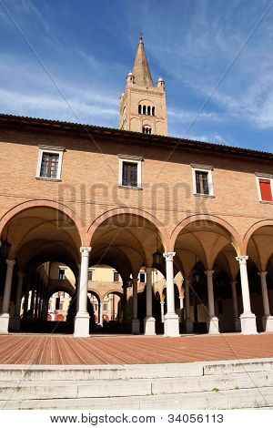 Basilica Abbey Of San Mercuriale And Cloister In Forlì, Italy
