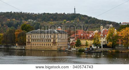 Prague Castle And Vltava River In Prague