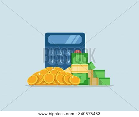 Money, Coins And Banknotes Vector Illustration,flat Design Icon Vector Illustration
