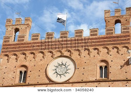 Siena rådhus (palazzo Comunale) detaljer