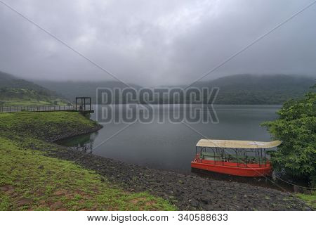 Reservoir Near Amba Ghats In Kolhapur District In Maharashtra, India