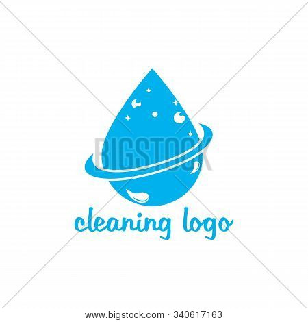 Water Drop Cleaning Icon Logo Design Vector
