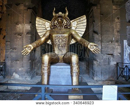 Rome, Italy - October 13, 2019: Inside The Coliseum, Great Masterpiece Of Ancient Roman Culture