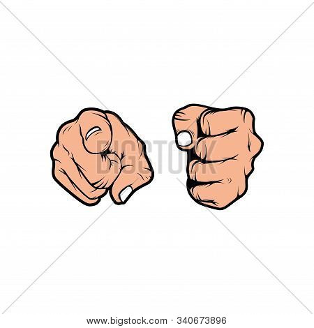 Hand Pointing And Punching Vector Design Inspirations