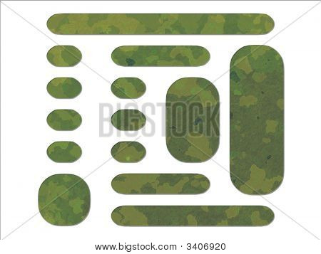 Selva verde camuflaje militar de estilo británico de Dpm efecto de botones de la interfaz Web