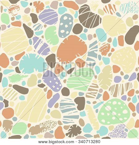 Sea Stones Seamless Pattern
