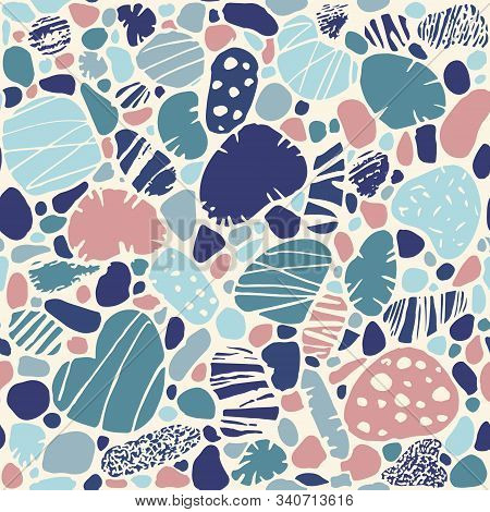 Sea Stones Seamless Pattern