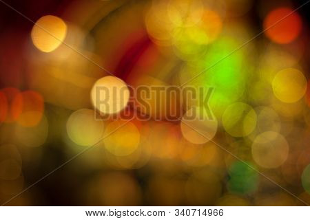 Multi Colow Mostly Yellow Bokeh Circle Shape Blur Abstract