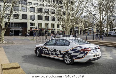 Canberra, Australia - Sep 3, 2018: An Australian Federal Police (afp) Car Parked On The Public Area 