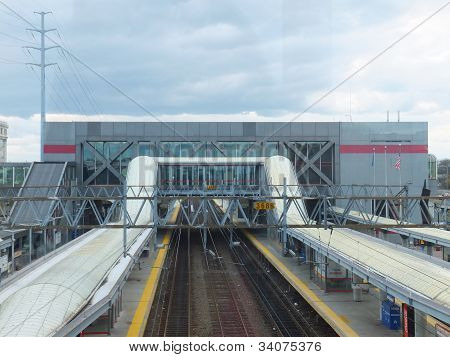 The Stamford Metro-North Railroad station in Connecticut
