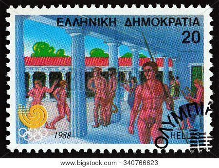 Greece - Circa 1988: A Stamp Printed In Greece From The 
