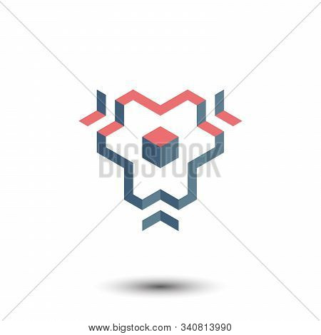 Cube Logo Design Icon. Gray Background For Your Text And Logo. Outbox