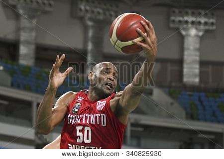 Rio, Brazil - December 20, 2019:  Sam Clancy During Flamengo X Instituto De Cordoba By The Basketbal