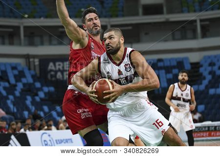 Rio, Brazil - December 20, 2019:  Olivinha During Flamengo X Instituto De Cordoba By The Basketball 