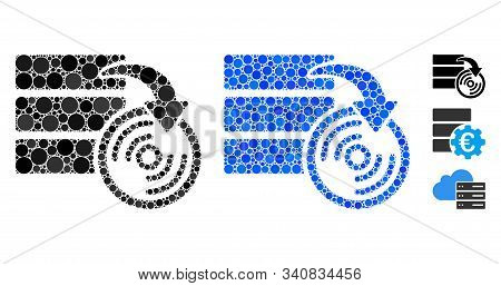 Database Backup Composition Of Filled Circles In Variable Sizes And Color Tinges, Based On Database 