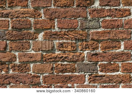 Full Frame Abstract Red Brick Wall Background