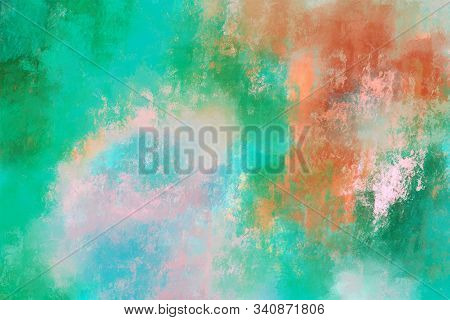 Abstract Painting. Brushstrokes , Spots Of Paint. Multicolored Background. Painted Rouge Texture. Ar