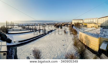 Bad Frankenhausen - Germany - Jan 18, 2016: Building Of A German Spa Building For Workers In Bad Fra