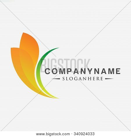 Abstract Green Leaf Logo Icon Vector Design. Plant, Nature Logo And Ecology Vector